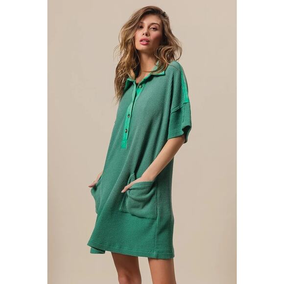 BiBi Dip Dye Mineral Washed Knit Dress - Picture 8 of 9